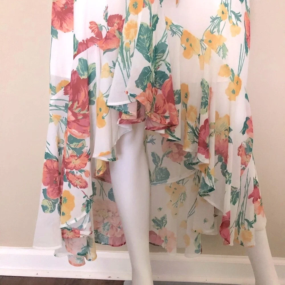 Leith flutter sleeve high low dress - Picture 9 of 15
